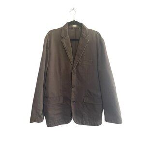 Vintage J. Crew Mens Brown Broken In Chino Sport Blazer Size XL Distressed #4845